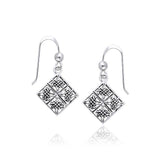 Celtic Ulbster Cross Silver Earrings TER472