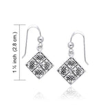 Celtic Ulbster Cross Silver Earrings TER472 - Jewelry