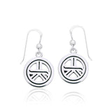 Reiki Symbol Silver Earrings TER474