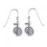 Reiki Spiral Silver Earrings TER478 - Jewelry
