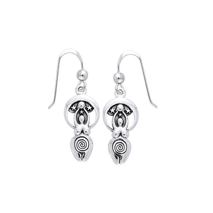 Spiral Moon Goddess Earrings TER488 - Jewelry