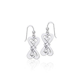 Danu Elegant Silver Celtic Knotwork Earrings TER543 - Jewelry
