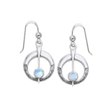 Danu Silver Thistle Earrings with Gems TER545