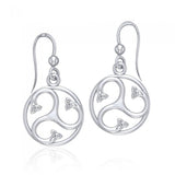 Find your spirituality within Silver Triquetra Dangle Earrings TER568 - Jewelry