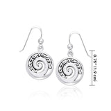 Double Spiral Silver Earrings TER775 - Jewelry