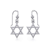 Pentacle of David Silver Earrings TER830