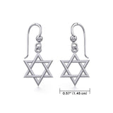 Pentacle of David Silver Earrings TER830 - Jewelry