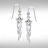 Designer Shooting Star Cubic Zirconia Earrings TER856 - Jewelry