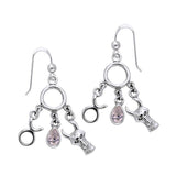 Taurus Zodiac Symbol Silver  Earring TER885