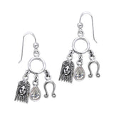 Leo Zodiac Symbol Silver Earring TER888