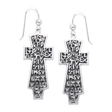 Silver Modern Empower Cross Earrings TER958