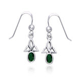 Celtic Triquetra Gemstone Earrings TER978