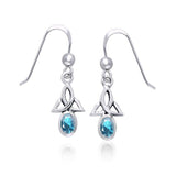 Celtic Triquetra Gemstone Earrings TER978 - Jewelry