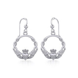 Celtic Knotwork Claddagh Earrings TER984