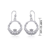 Celtic Knotwork Claddagh Earrings TER984 - Jewelry