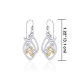 Modern Celtic Triskele Earrings TEV2071 - Jewelry