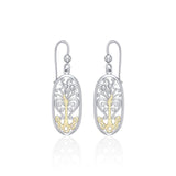 Worthy of the Golden Tree of Life ~ 14k Gold accent and Sterling Silver Jewelry Earrings - Jewelry