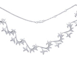 Blossoming Flower Silver Necklace TN029