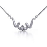 Modern Claddagh Silver Necklace TN057 - Jewelry