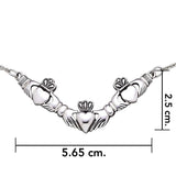 Irish Claddagh Silver Necklace TN094