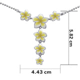 Plumeria - Hawaii National Flower Silver Necklace TN189-E - Jewelry