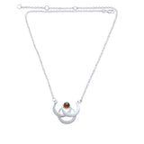 Triple Blue Moon Silver Necklace with Gemstone TN263 - Jewelry