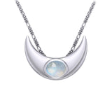 An elegant reminder of Crescent Moonโ€s power ~ Sterling Silver Necklace with Gemstone TN264 - Jewelry