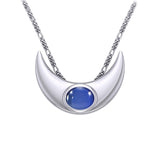 An elegant reminder of Crescent Moonโ€s power ~ Sterling Silver Necklace with Gemstone TN264 - Jewelry