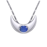 An elegant reminder of Crescent Moonโ€s power ~ Sterling Silver Necklace with Gemstone TN264