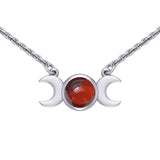 Blue Moon Silver Necklace with Gemstone TN268 - Jewelry