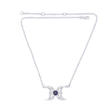 Blue Moon Silver Necklace with Gemstone TN270