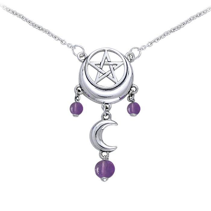 Magick Moon Silver Necklace TN280 - Jewelry