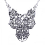 Celtic Knotwork Bird Silver Necklace TN294 - Jewelry