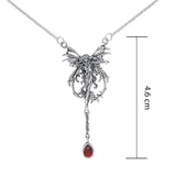 Fire Element Faery Silver Necklace With Dangling Gemstone by Amy Brown TN297 - Jewelry