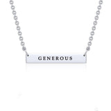 Small Straight Bar Necklace TNC430P - Jewelry