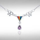 Two Women Triangles LGBTQ Necklace TNC043 - Jewelry