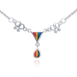 Two Women Triangles LGBTQ Necklace TNC043 - Jewelry