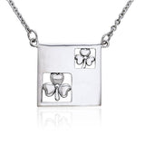 Celtic Shamrock Silver Necklace TNC074 - Jewelry