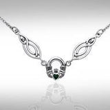 Celtic Knotwork Silver Claddagh Necklace TNC082 - Jewelry