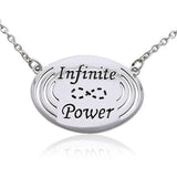 Empowering Words Infinite Power Silver Necklace TNC087 - Jewelry