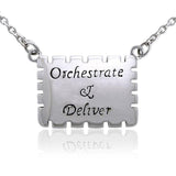 Empowering Words Orchestrate and Deliver Silver Necklace TNC088 - Jewelry