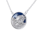 Sterling Silver Turtle with Navy blue Enamel Necklace by Ted Andrews TNC117 - Jewelry