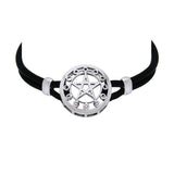 Sterling Silver Moon Phase The Star Leather Cord Necklace TNC258 - Jewelry