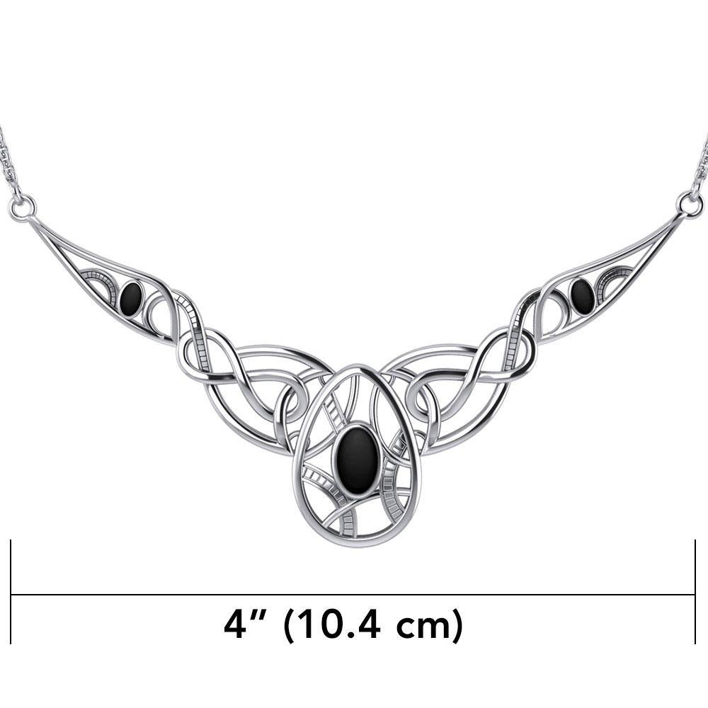 Infinite Rebirth Silver Necklace with Gemstones TNC332 - Jewelry