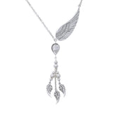 Gentle touch by the Wings of an Angel ~Sterling Silver Jewelry Necklace with Gemstone TNC422P - Jewelry