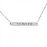 Small Straight Bar Necklace TNC430P - Jewelry
