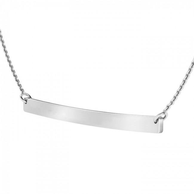 Large Curve Bar Necklace TNC431P Custom - Jewelry