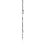 12 Zodiac Symbols Silver Necklace with Teardrop Birthstone of your choice - Jewelry