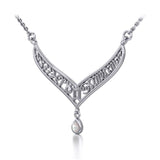 12 Zodiac Symbols Silver Necklace with Teardrop Birthstone of your choice - Jewelry