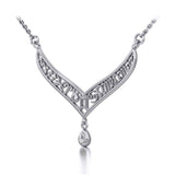 12 Zodiac Symbols Silver Necklace with Teardrop Birthstone of your choice TNC461 - Jewelry